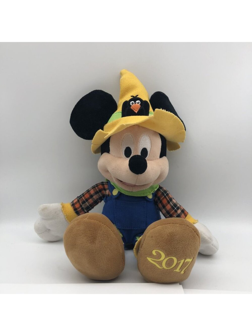 Disney Mickey Mouse Halloween Fall Scarecrow Plush Toy Doll stuffed 2017